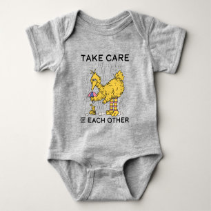 Sesame Street Big Bird Take Care of Each Other Baby Bodysuit