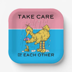 Sesame Street   Big Bird Take Care of Each Other Paper Plate