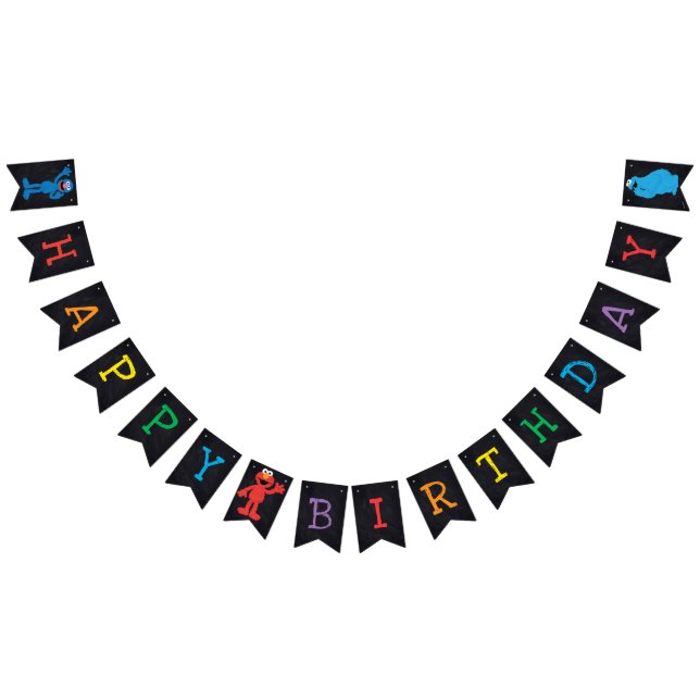 Sesame Street Chalkboard Birthday Bunting Flags (All)