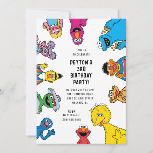 Sesame Street Character Birthday Invitation