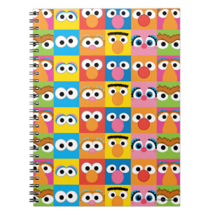 Sesame Street Character Eyes Pattern Notebook
