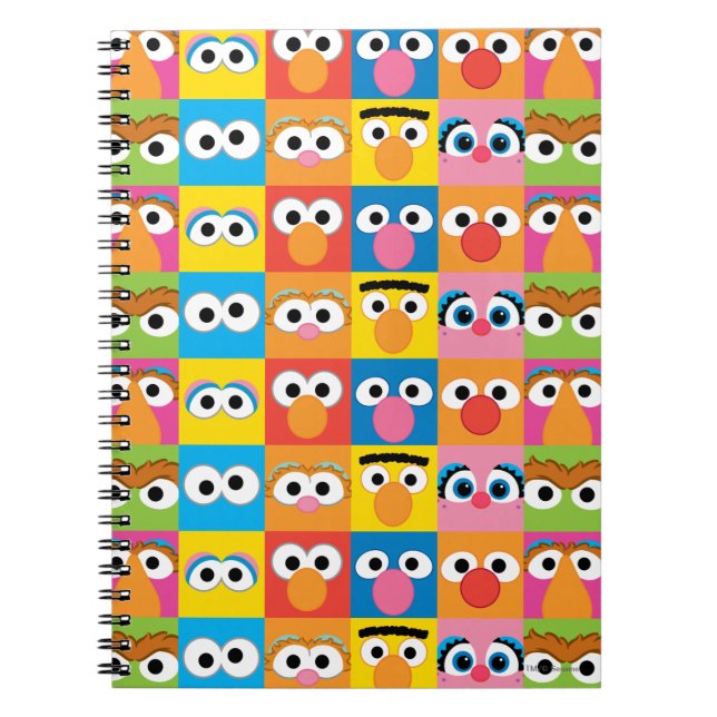 Sesame Street Character Eyes Pattern Notebook (Front)