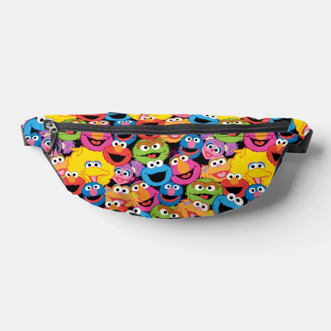 Sesame Street Character Faces Pattern Fanny Pack (Lay Down)