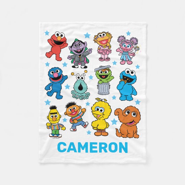 Sesame Street Character Fleece Blanket (Front)