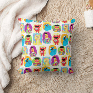 Sesame Street Character Fun & Colourful Pattern Throw Pillow