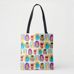 Sesame Street Character Fun & Colourful Pattern Tote Bag