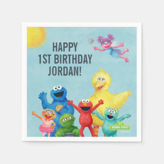 Sesame Street Character Illustration Napkin