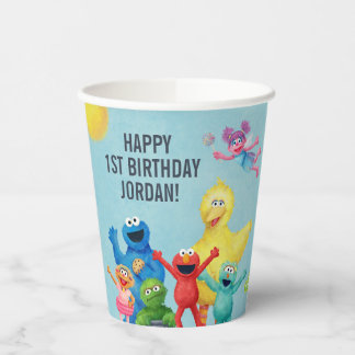Sesame Street Character Illustration Paper Cups