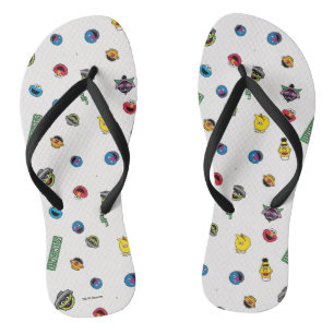 Sesame Street Character Pattern Flip Flops