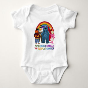 Sesame Street Characters   Friends Quote Baby Bodysuit