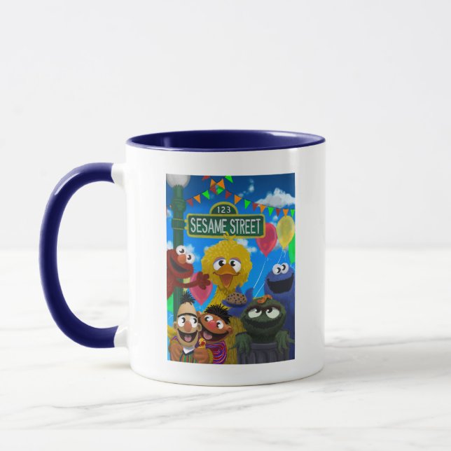 Sesame Street Characters | Party Scene Mug (Left)