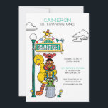 Sesame Street Characters & Street Sign Birthday Invitation<br><div class="desc">Celebrate your child's Birthday with these sweet Sesame Street Sign invitations. Personalize by adding all your party details! © 2023 Sesame Workshop. www.sesamestreet.org</div>