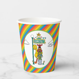 Sesame Street Characters & Street Sign Birthday Paper Cups