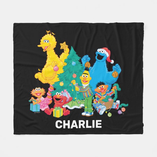 Sesame Street | Christmas Pals Fleece Blanket (Front (Horizontal))