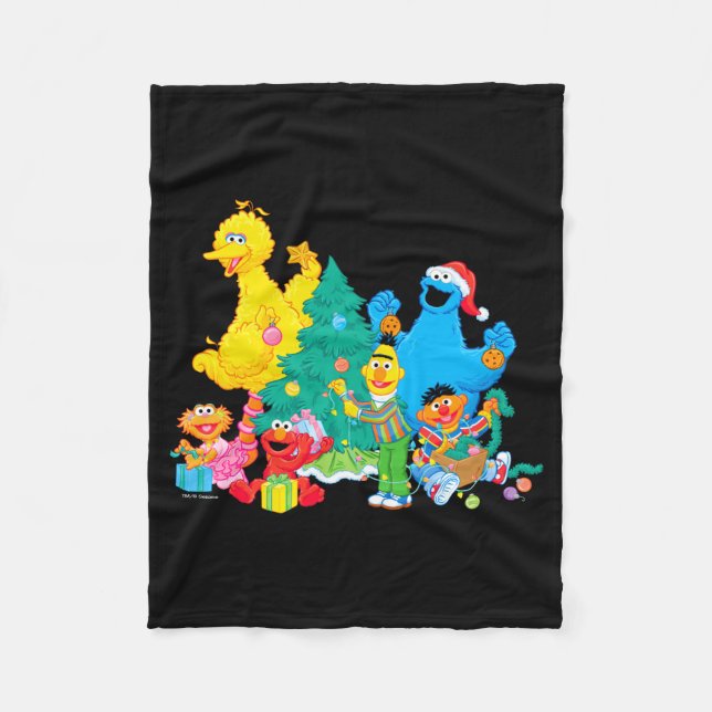 Sesame Street Christmas Pals  Fleece Blanket (Front)