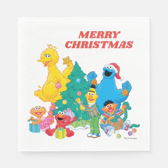 Sesame Street | Christmas Pals Napkin (Front)