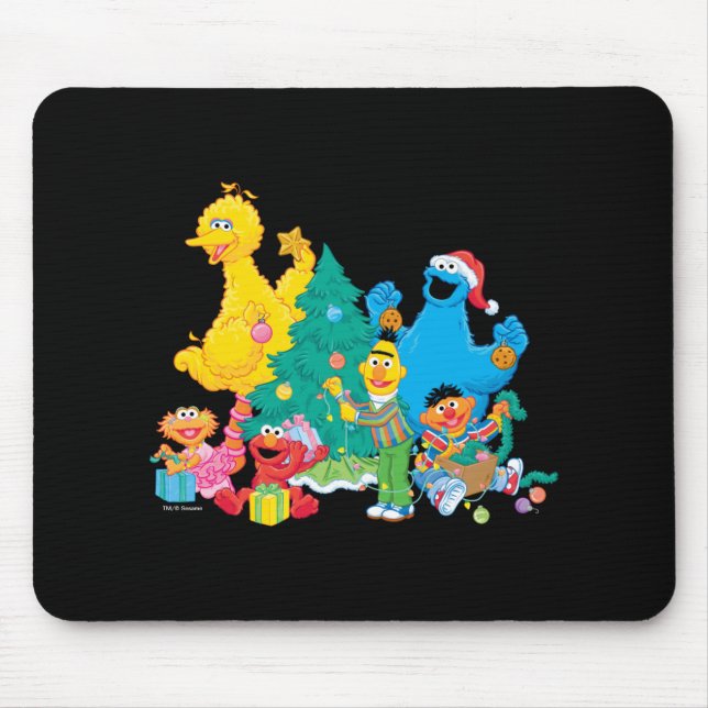 Sesame Street Christmas Pals T Shirt  Mouse Pad (Front)