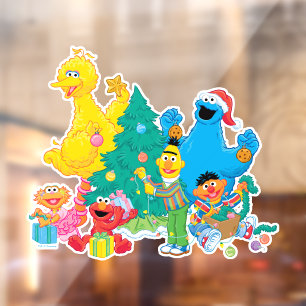 Sesame Street   Christmas Window Cling
