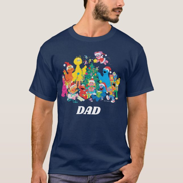 Sesame Street | Christmas with the Whole Gang T-Shirt (Front)