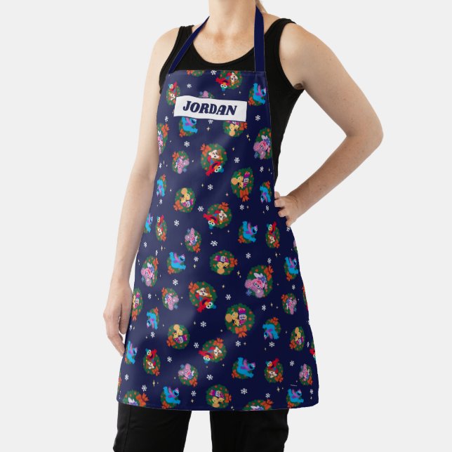 Sesame Street Christmas Wreath Pattern Apron (Insitu)