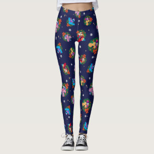 Sesame Street Christmas Wreath Pattern Leggings