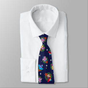 Sesame Street Christmas Wreath Pattern Tie