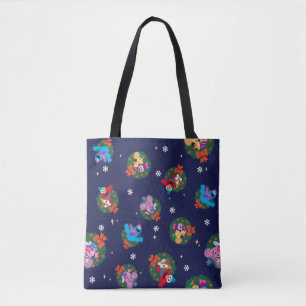 Sesame Street Christmas Wreath Pattern Tote Bag
