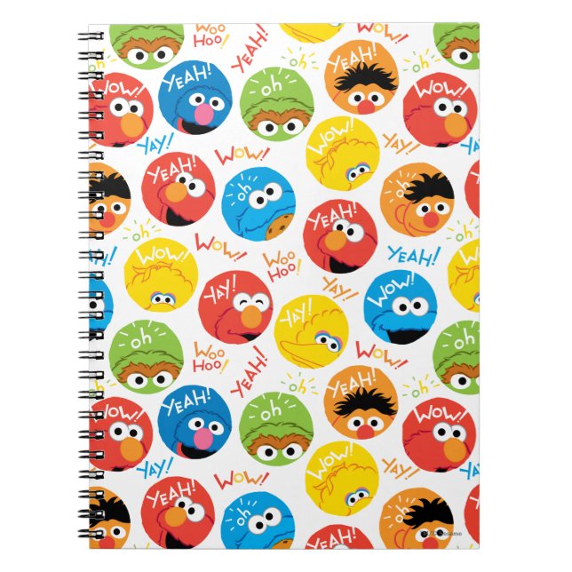 Sesame Street Circle Character Pattern Notebook (Front)