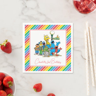 Sesame Street Colorful Rainbow Birthday Napkin
