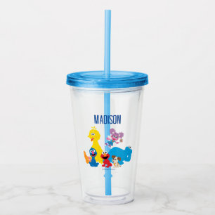 Sesame Street   Colourful Sesame Street Pals Acrylic Tumbler