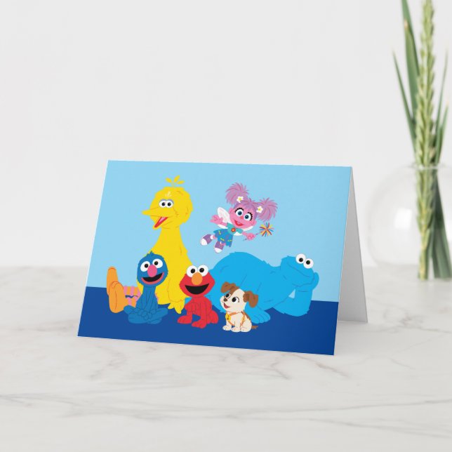 Sesame Street | Colourful Sesame Street Pals Holiday Card (Front)