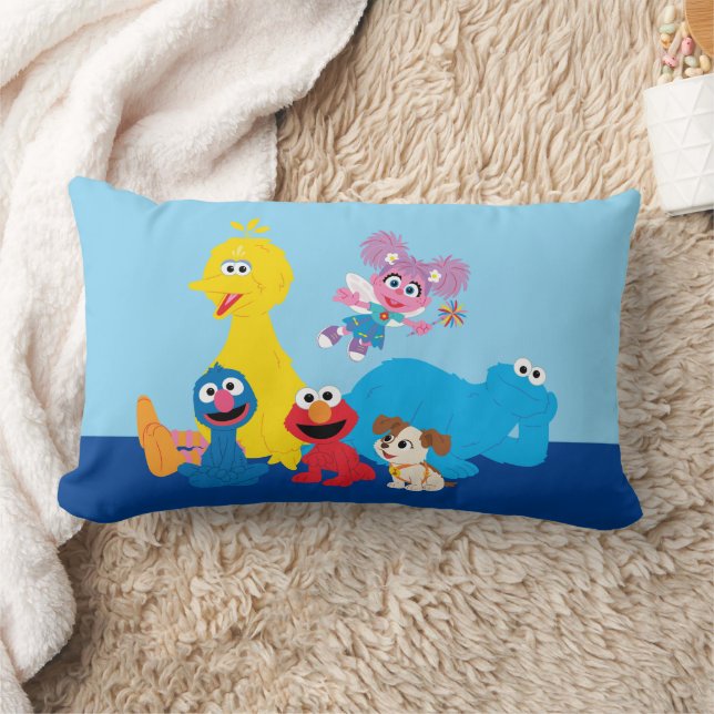 Sesame Street | Colourful Sesame Street Pals Lumbar Pillow (Blanket)