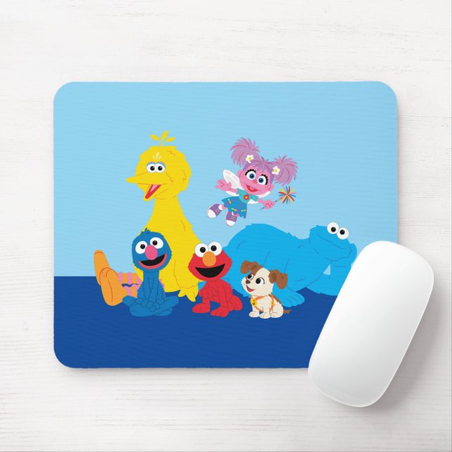 Sesame Street | Colourful Sesame Street Pals Mouse Pad (With Mouse)