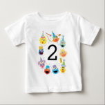 Sesame Street Confetti Birthday Baby T-Shirt<br><div class="desc">Celebrate your little one's special day with the Sesame Street Confetti Birthday Baby T-Shirt. Featuring Elmo, Cookie Monster, Big Bird, and Abby Cadabby surrounded by vibrant confetti, this cheerful design is perfect for a Sesame Street-themed birthday celebration. A playful and colourful way to make your baby shine on their big...</div>