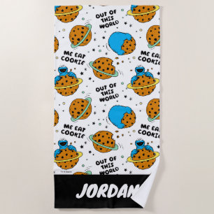 Sesame Street Cookie Monster Add Your Name Beach Towel