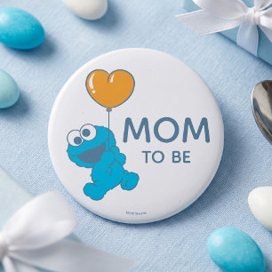 Sesame Street Cookie Monster Baby Shower Mom 3 Inch Round Button