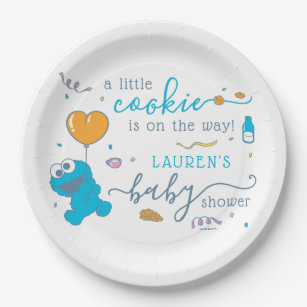 Sesame Street   Cookie Monster Baby Shower Paper Plate
