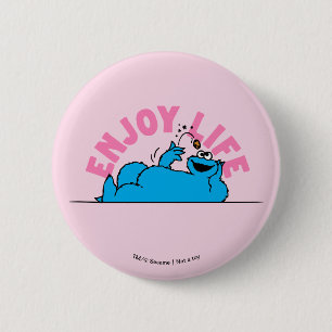 Sesame Street   Cookie Monster Enjoy Life 2 Inch Round Button