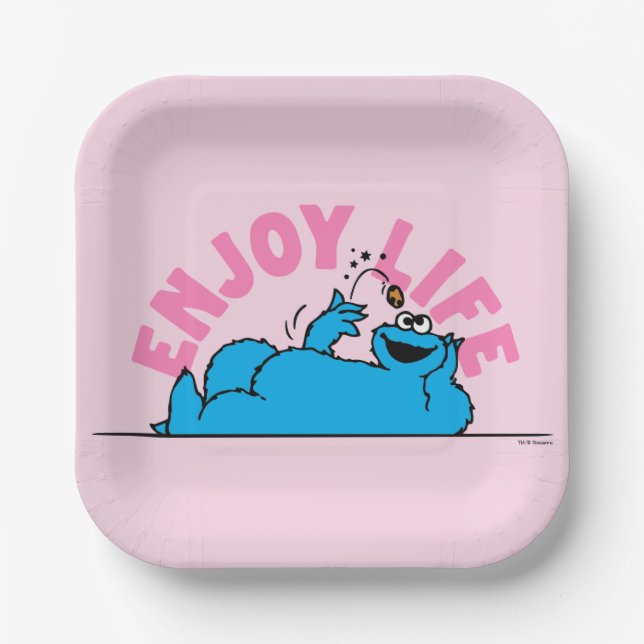 Sesame Street | Cookie Monster Enjoy Life Paper Plate (Front)