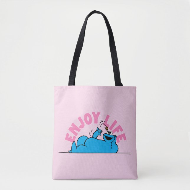Sesame Street | Cookie Monster Enjoy Life Tote Bag (Front)