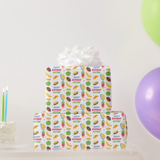 Sesame Street Cookie Monster Food Truck Wrapping Paper (Party Gifts)