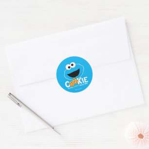 Sesame Street   Cookie Monster Loving Cookies Classic Round Sticker