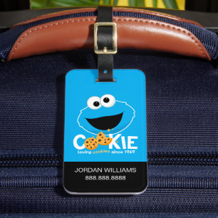 Sesame Street Cookie Monster Loving Cookies Luggage Tag