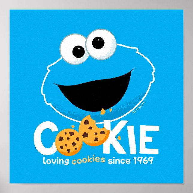 Sesame Street | Cookie Monster Loving Cookies Poster (Front)