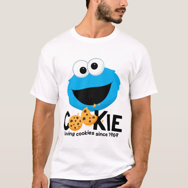 Sesame Street | Cookie Monster Loving Cookies T-Shirt (Front)