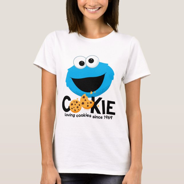 Sesame Street | Cookie Monster Loving Cookies T-Shirt (Front)