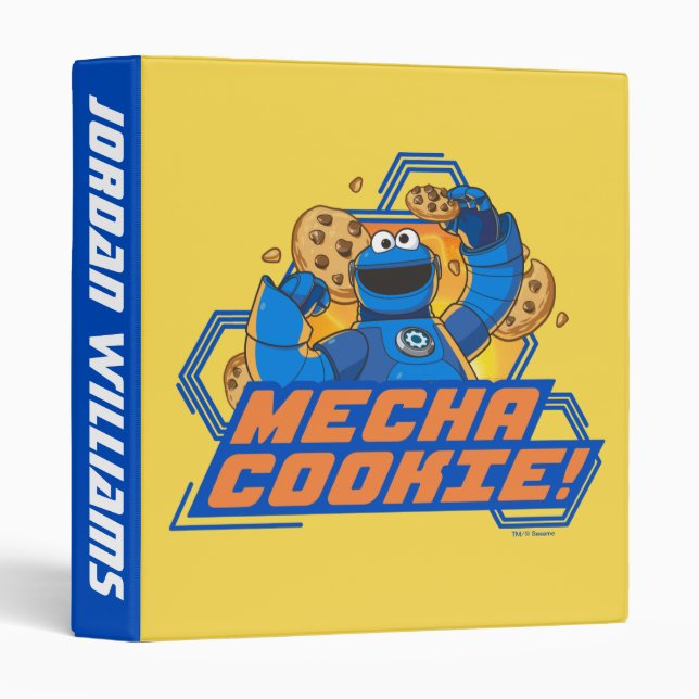 Sesame Street | Cookie Monster Mecha Add Your Name Binder (Front/Spine)