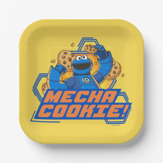 Sesame Street | Cookie Monster Mecha Cookie! Paper Plate (Front)