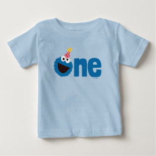 Sesame Street Cookie Monster One First Birthday Baby T-Shirt