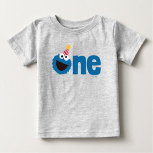Sesame Street   Cookie Monster One First Birthday Baby T-Shirt